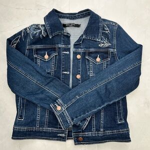 Hand Embroidered Max Jeans Blue Denim Jacket